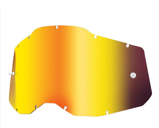 Goggle Shop 100% GEN 2 Mirror Tear off Lens, Fire