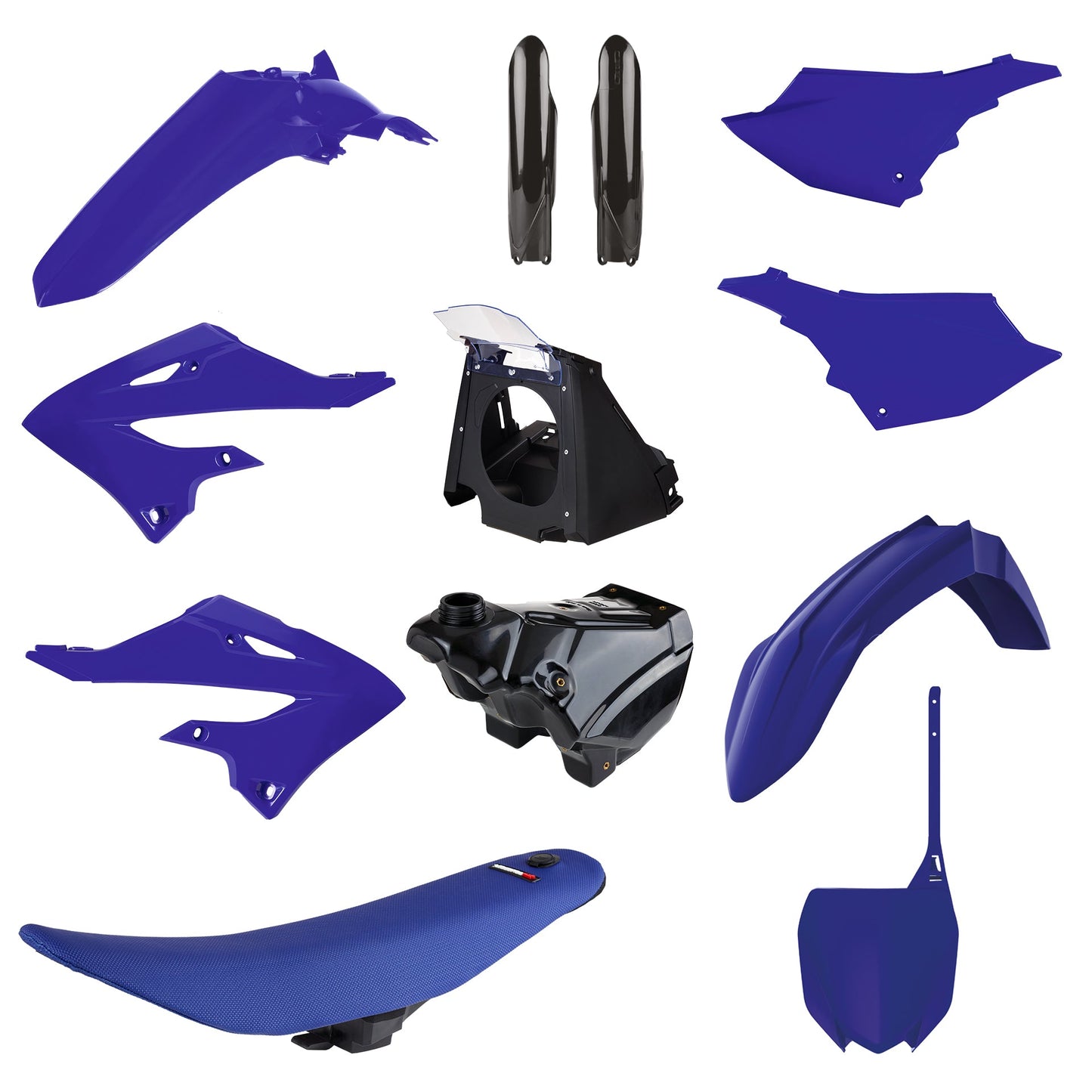 Polisport Yamaha Plastic Kit YZ 125 YZ 250 2002 - 2021 FULL RESTYLE with Petrol Tank, Seat  & Airbox, Blue