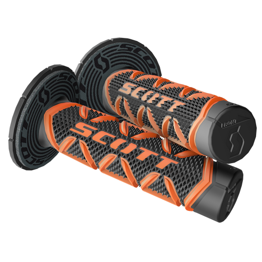 Scott Grips Diamond + Donuts Motocross Enduro, Orange / Black