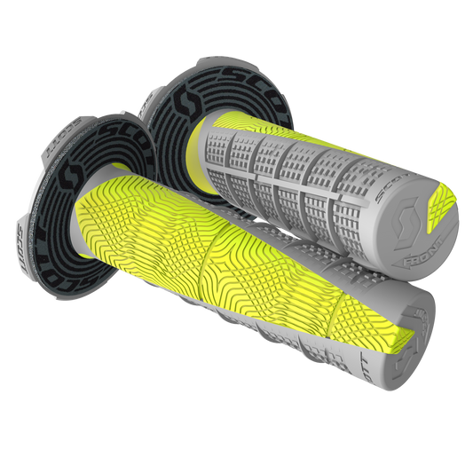 Scott Grips Duece + Donuts Motocross Enduro, Grey / Neon Yellow