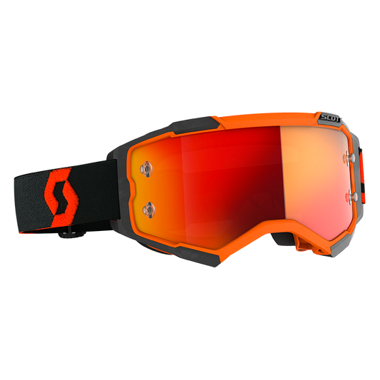 Scott Fury Goggles, Orange / Black - Orange Chrome Works Lens