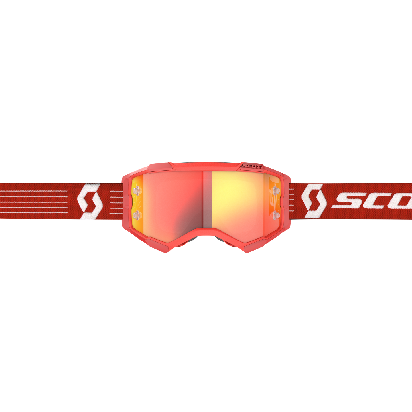 Scott Fury Goggles, Bright Red - Orange Chrome Works Lens