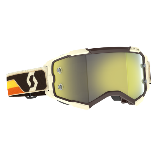 Scott Fury Goggles, Deep Brown / Beige -Yellow Chrome Works Lens