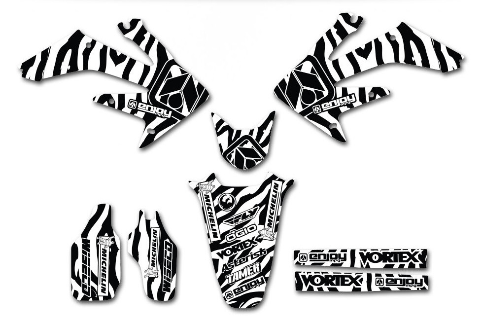 Enjoy Manufacturing Honda Graphics Kit CRF 450 R 2005 - 2008, Safari / Zebra Print