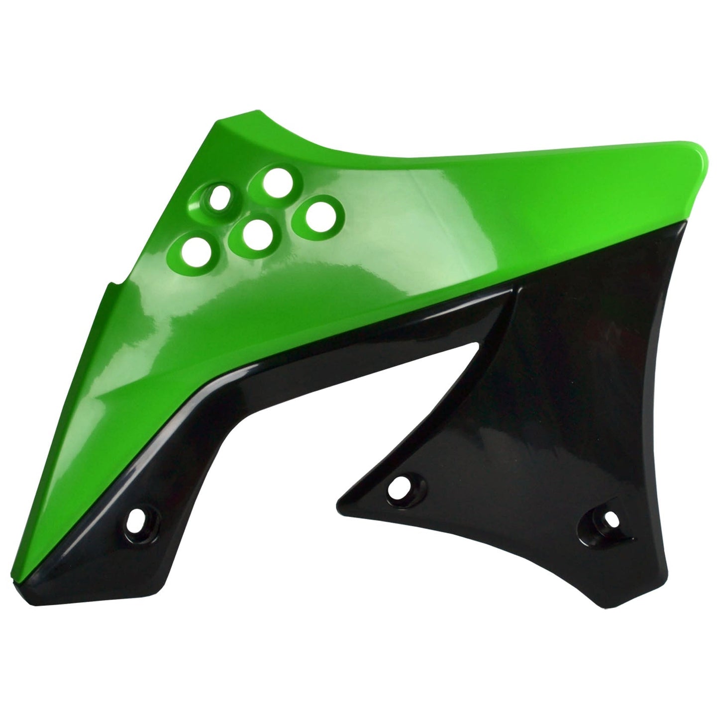 Polisport Kawasaki Radiator Scoops KXF 250 2009 - 2012, Green / Black