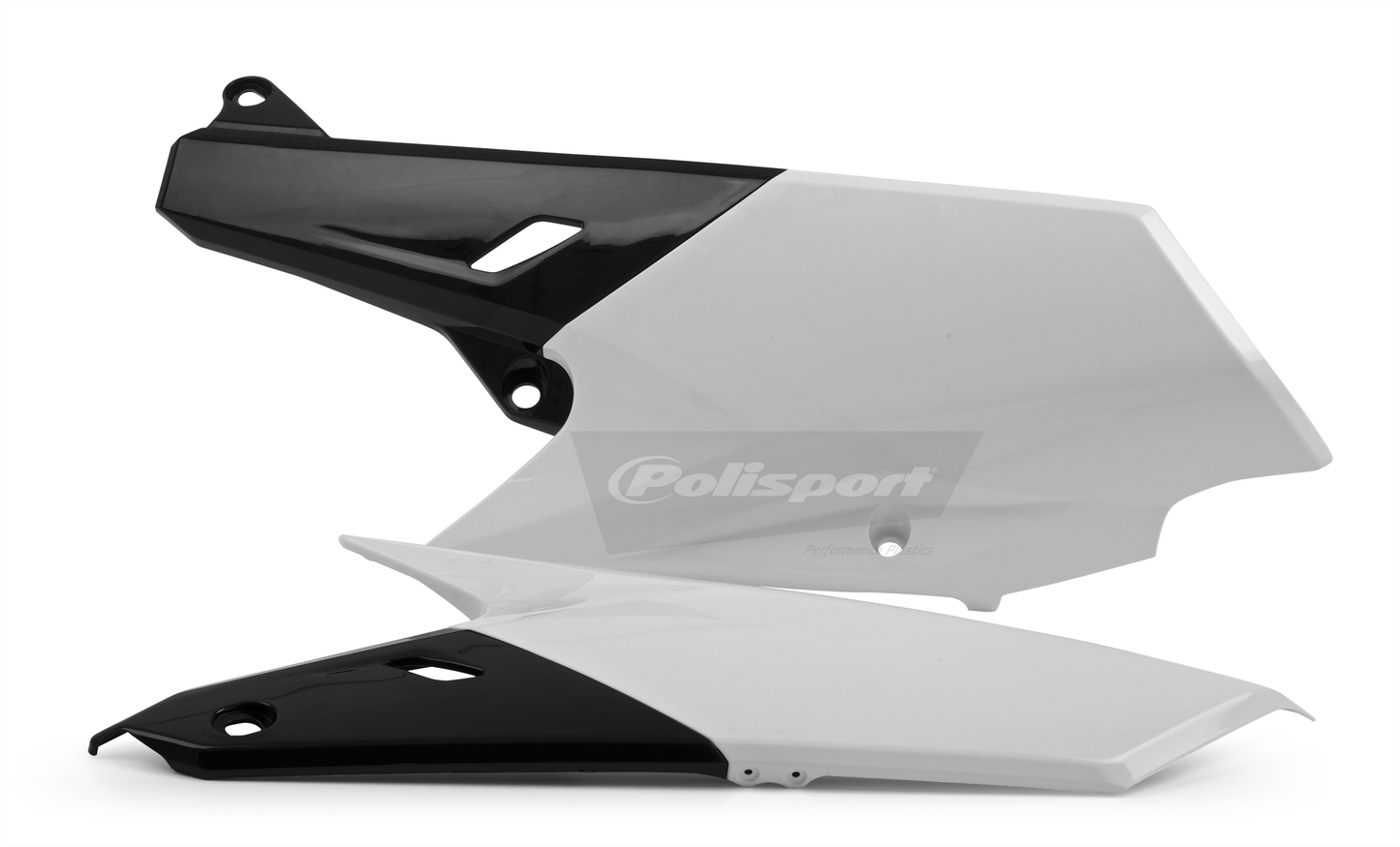 Polisport Yamaha Side Panels YZF 250 2014 - 2018 YZF 450 14 - 2017 WRF 250 YZ 250 FX 2015 - 2019 WRF 450 YZ 450 FX 2016 - 18, White / Black