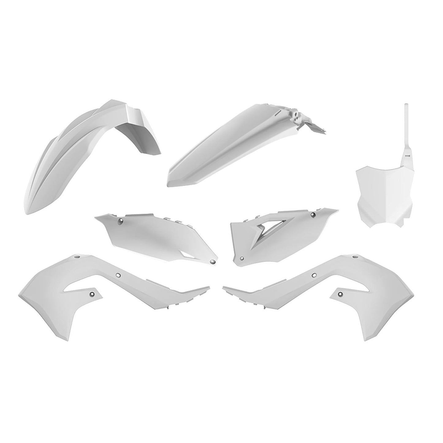 Polisport Kawasaki Plastic Kit KX 250 2021 - 2022 KX 450 2019 - 22, All White