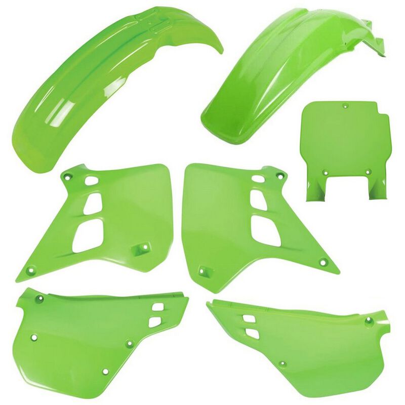 Polisport Kawasaki Plastic Kit KX 125 1990 - 1991, Green