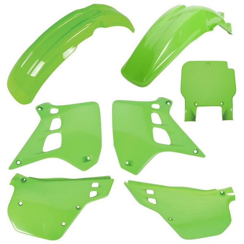 Polisport Kawasaki Plastic Kit KX 250 1990 - 1991, Green