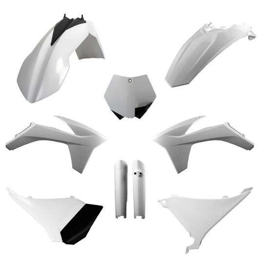 Polisport KTM Plastic Kit with Fork Guards SX 2 Strokes 2011 ONLY EXC EXCF 2012 - 2013, White