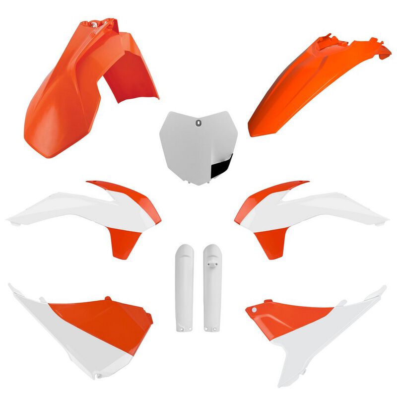 Polisport KTM Plastic Kit with Fork Guards SX SXF 2015 ONLY SX 250 15 - 2016, OEM Orange White