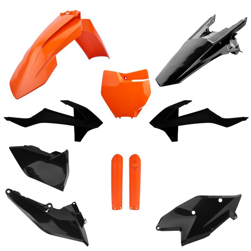 Polisport KTM Plastic with Fork Guards Kit SX SXF 2016 - 2018 SX 250 2017 - 2018, OEM & Black