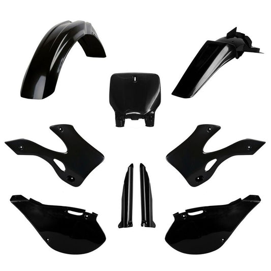 Polisport Kawasaki Plastic Kit with Fork Guards KX 125 KX 250 1999 - 2002, Black