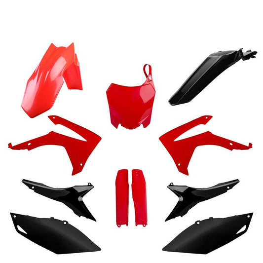 Polisport Honda Plastic Kit with Fork Guards CRF 250 R 2014 - 2017 CRF 450 R 2013 - 2016, OEM & Black