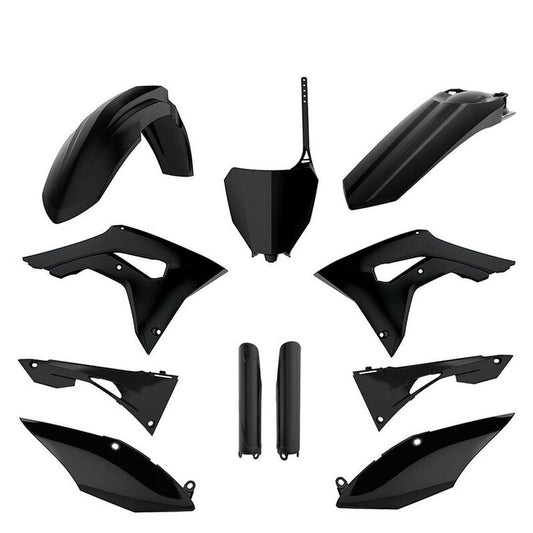 Polisport Honda Plastic Kit with Fork Guards CRF 250 R 2018 - 2021 CRF 450 R 2017 - 2020, Black