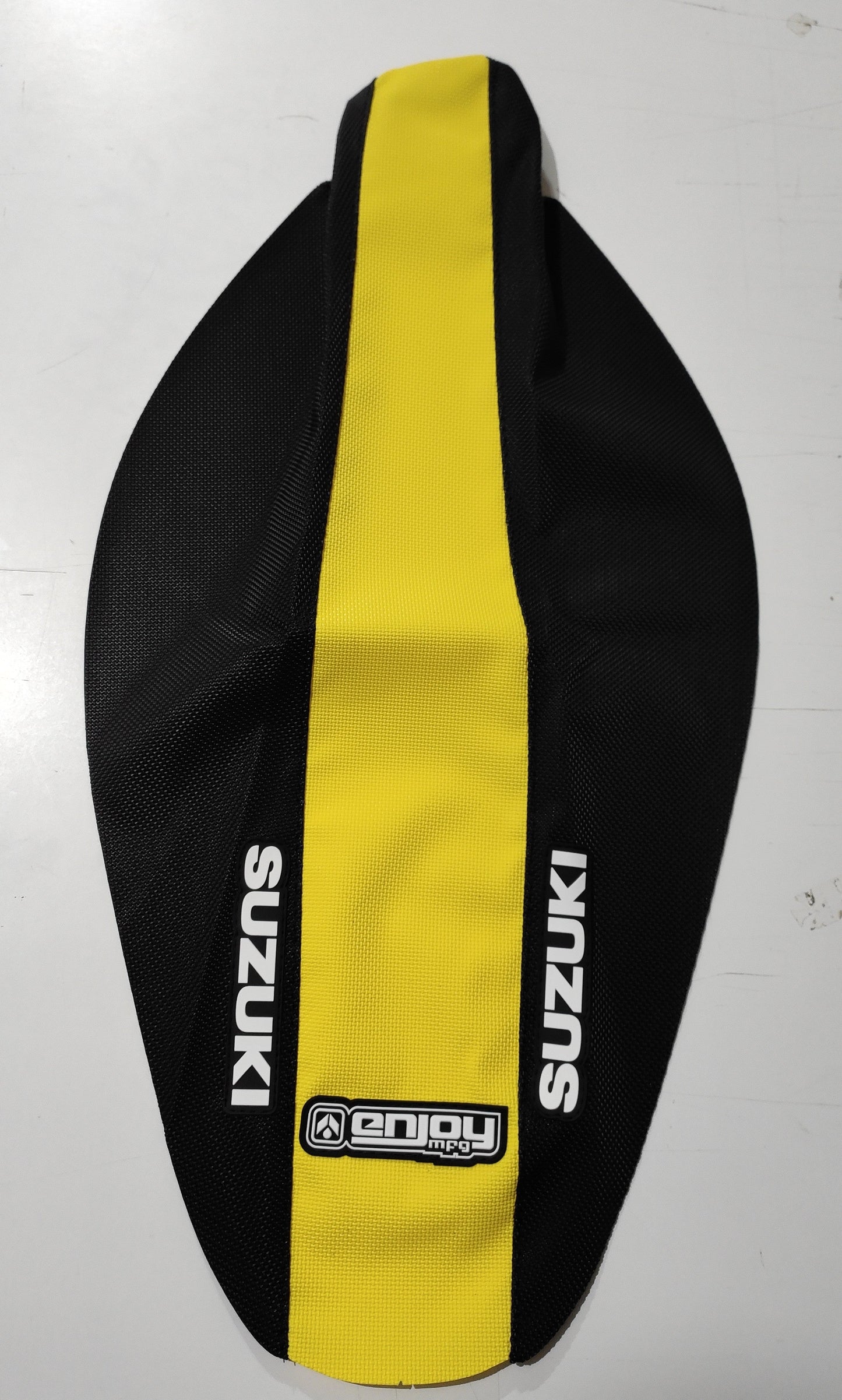 Enjoy Manufacturing Suzuki Seat Cover RMZ 250 2010 - 2018 STD Logo, Black / Yellow