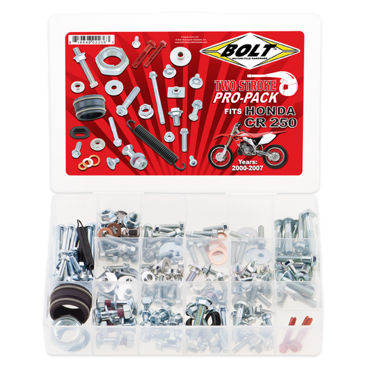 Bolt Motorcycle Hardware Honda CR 250 2000 - 2007 2 Stroke Pro Pack Bolt Kit