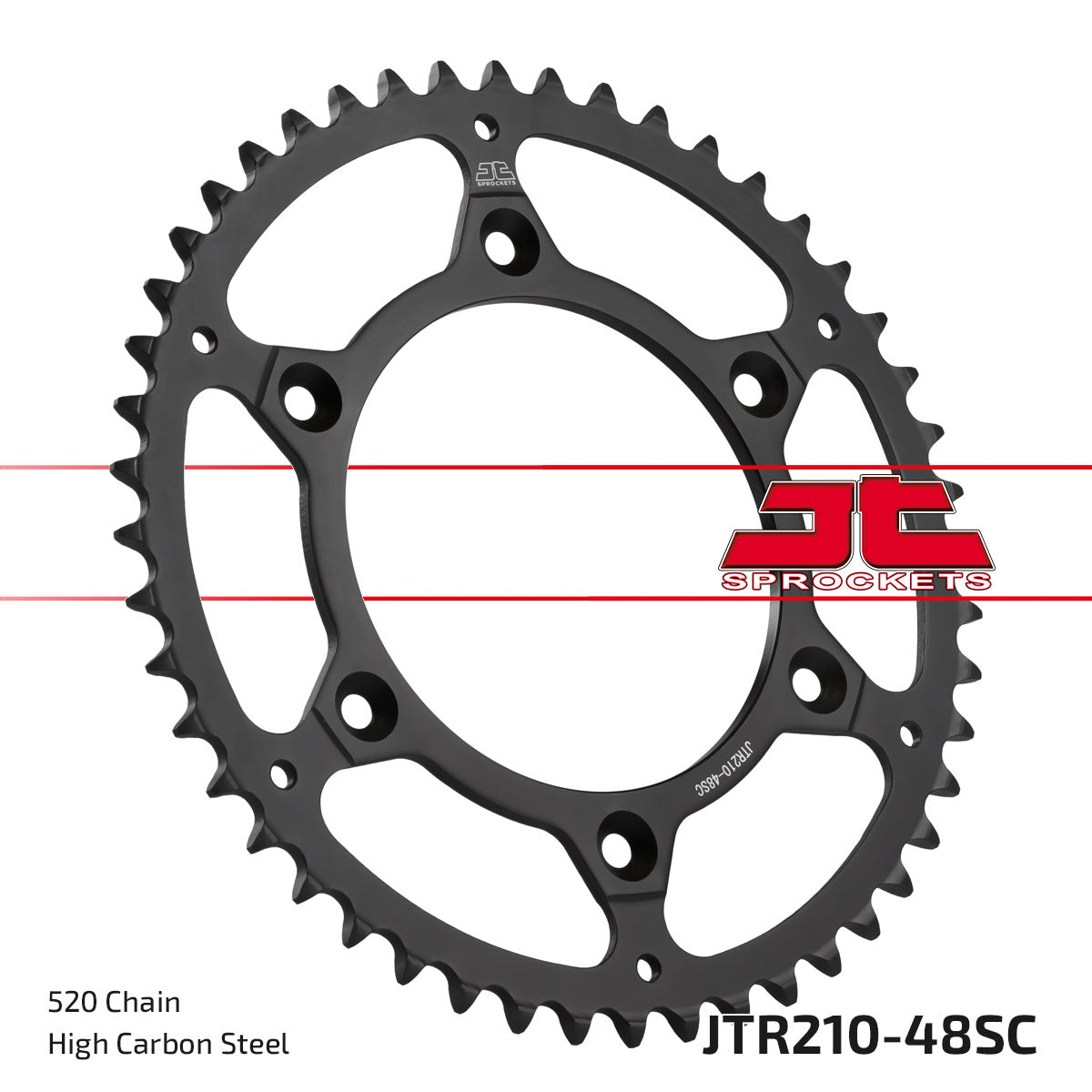 JT Sprockets Steel Rear Sprocket Honda CR 125 1983 - 2007 CR 250 1984 - 07 CR 500 84 - 2001 CRF 250 R 2004 - 2023 CRF 450 R 2002 - 23 Beta RR Enduro 2013 - 2021, 48T