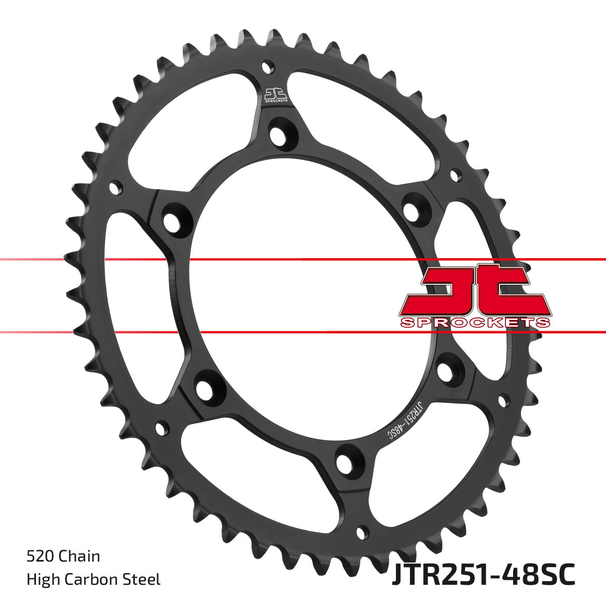 JT Sprockets Steel Rear Sprocket Yamaha YZ 125 250 1999 - 2023 YZF 250 2001 - 23 YZF 426 2000 - 2002 YZF 450 2003 - 23, 48T