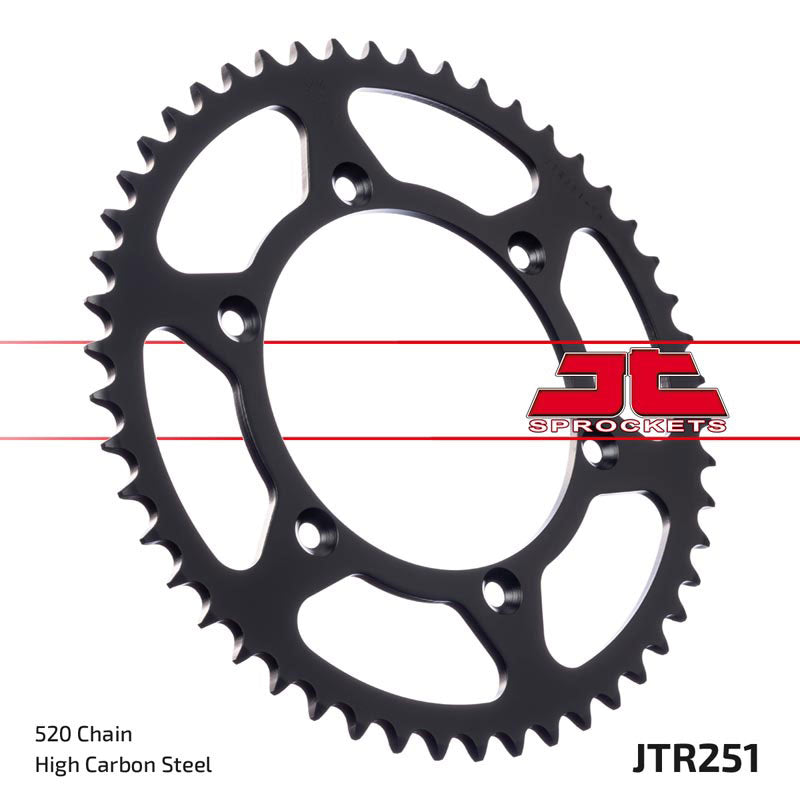 JT Sprockets Steel Rear Sprocket Yamaha YZ 125 250 1999 - 2021 YZF 250 2001 - 21 YZF 426 2000 - 2002 YZF 450 2003 - 21, 49T