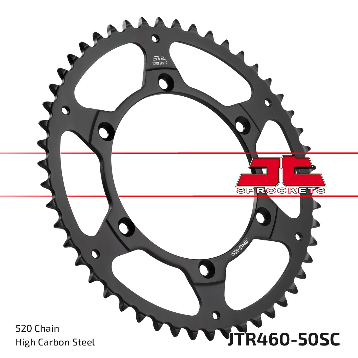 JT Sprockets Steel Rear Sprocket Kawasaki KX 125 250 500 KXF 250 450 1980 - 2023 Suzuki RMZ 250 2004 - 2006, 50T