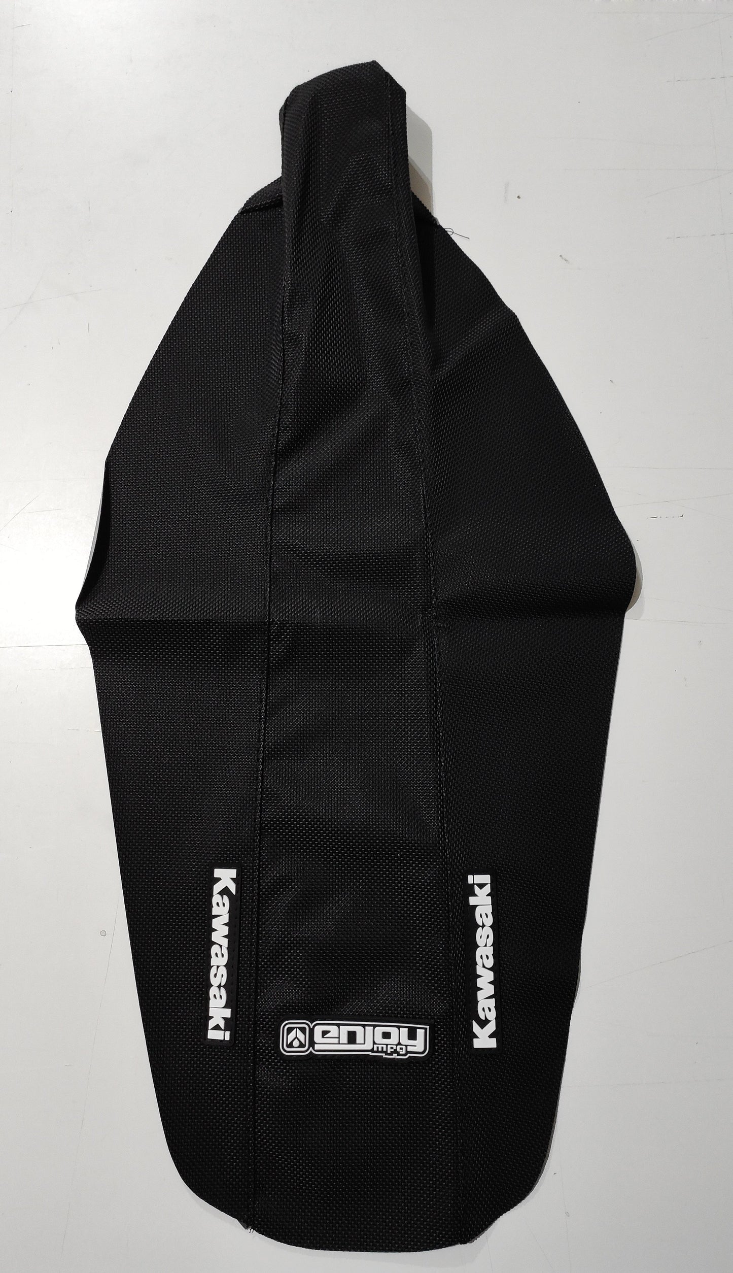 Enjoy Manufacturing Kawasaki Seat Cover KXF 250 2009 - 2012 KXF 450 09 - 2011 STD Logo, All Black