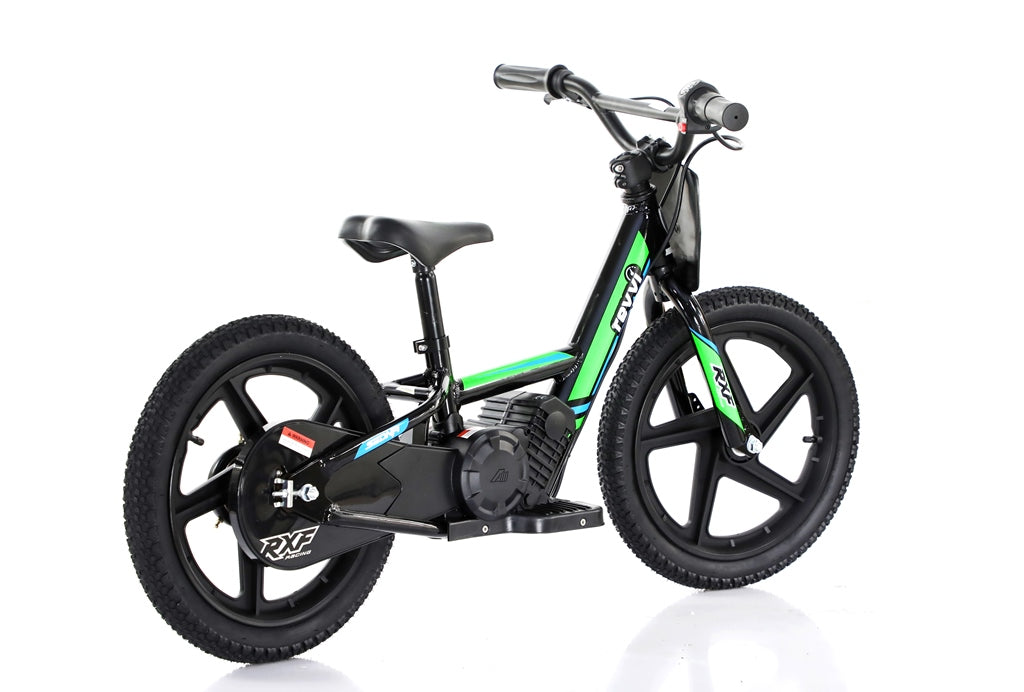 New Model 250w Revvi 16" Electric Balance Bike - Green - motocross4u