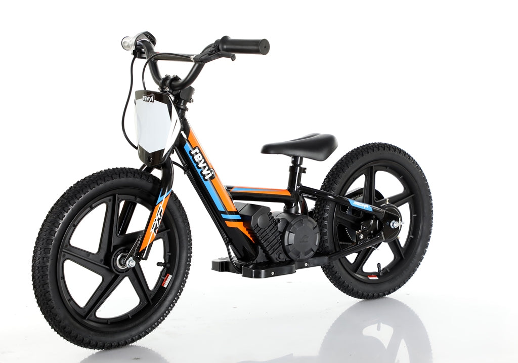 New Model 250w Revvi 16" Electric Balance Bike - Orange - motocross4u