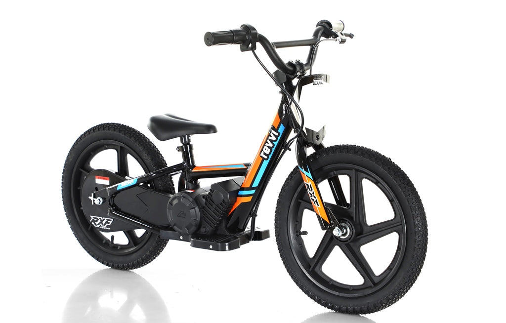 New Model 250w Revvi 16" Electric Balance Bike - Orange - motocross4u