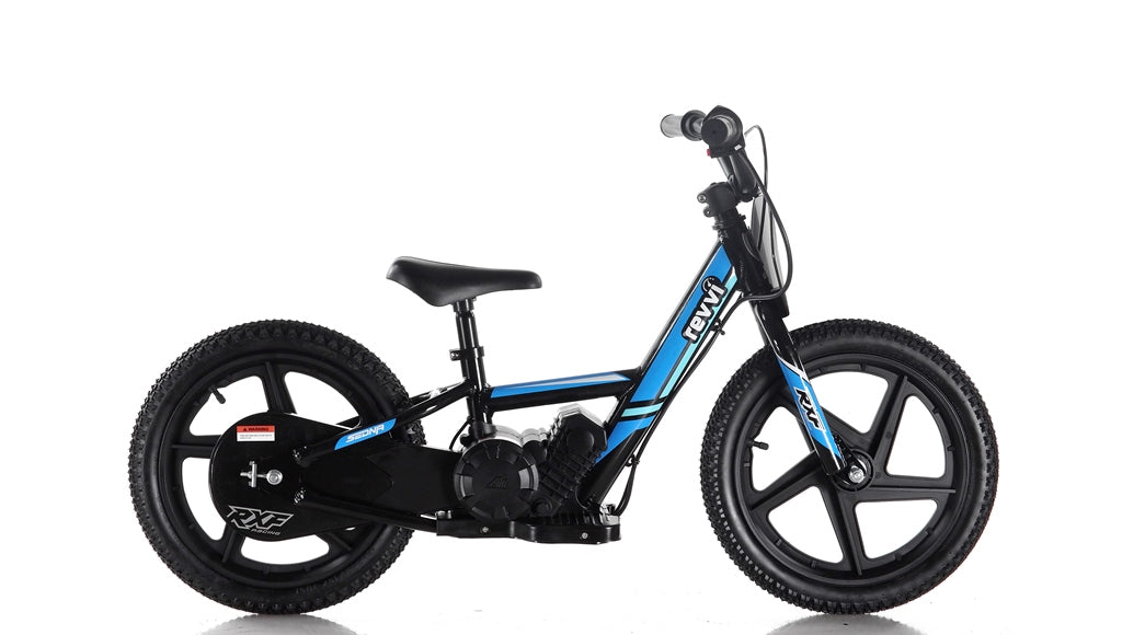 New Model 250w Revvi 16" Electric Balance Bike - Blue - motocross4u