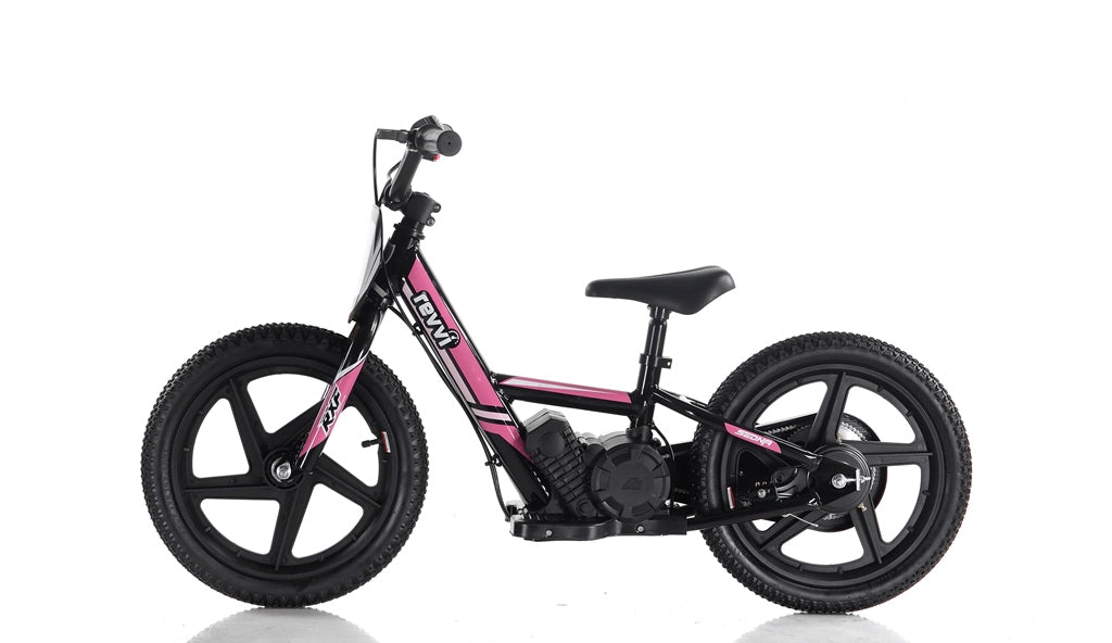 New Model 250w Revvi 16" Electric Balance Bike - Pink - motocross4u