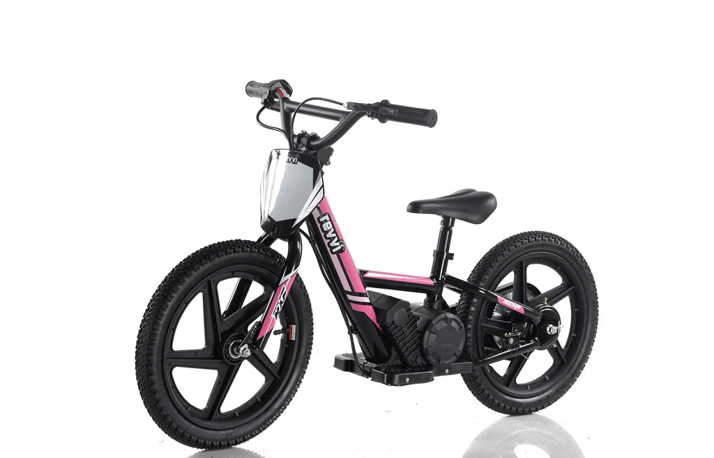 New Model 250w Revvi 16" Electric Balance Bike - Pink - motocross4u