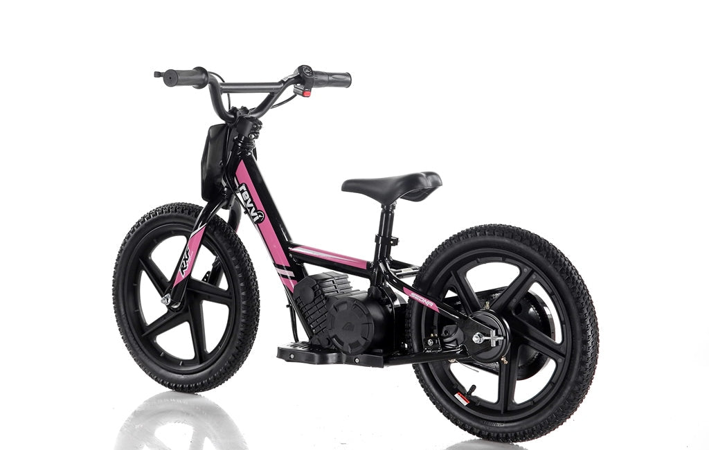 New Model 250w Revvi 16" Electric Balance Bike - Pink - motocross4u