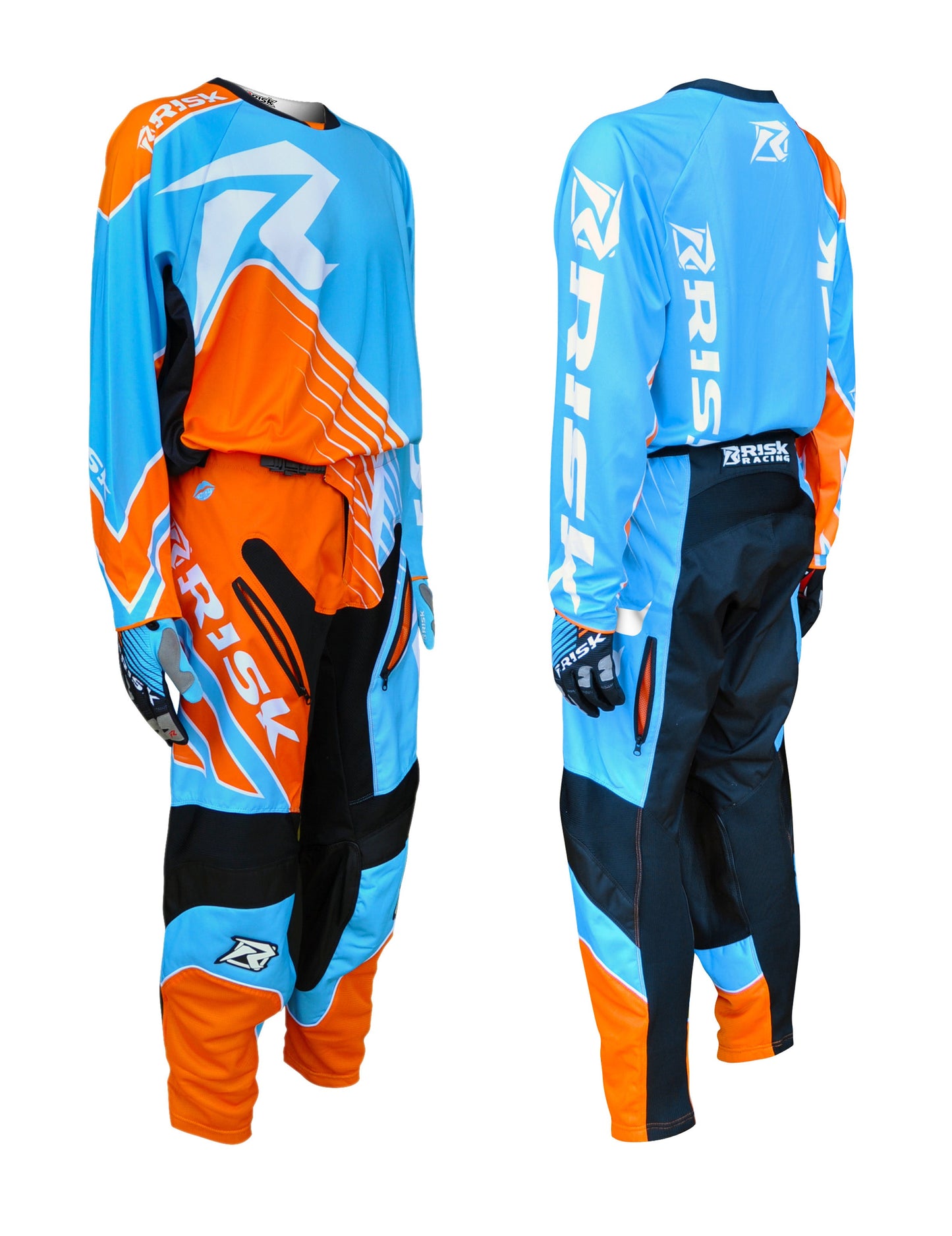 Risk Racing Ventilate Jersey, Blue / Orange, Small