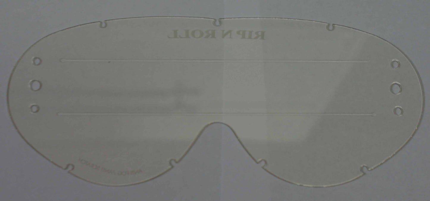 Rip n Roll Hybrid XL Roll Off Lens (Raised Strip), Clear