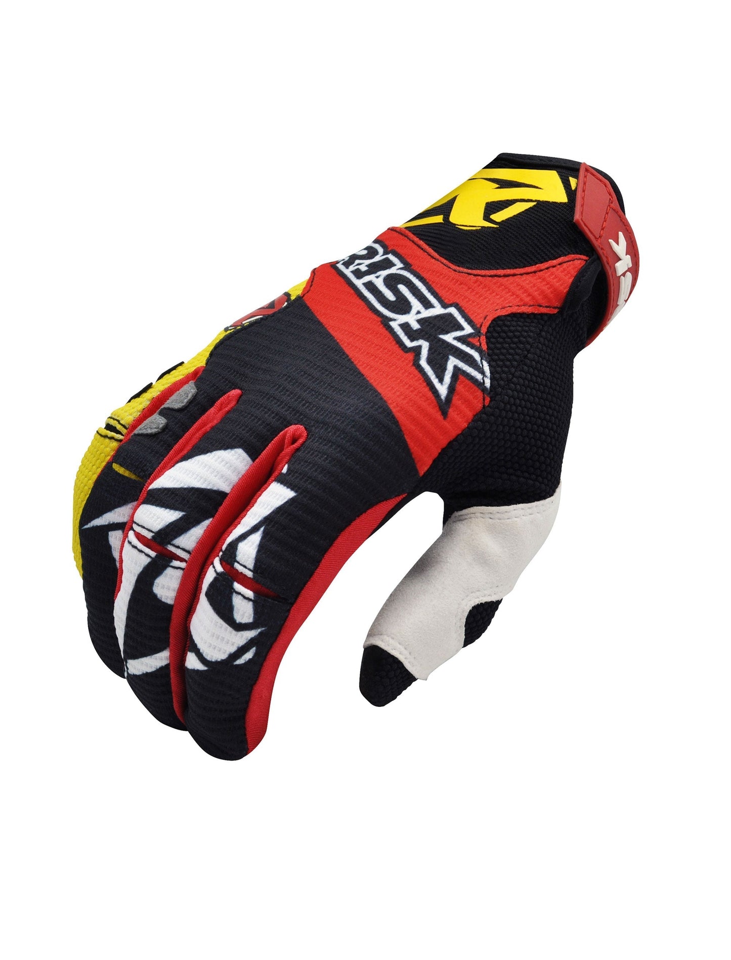 Risk Racing VENTilate V2 Glove - Yellow/Red - Motocross Riding Gear by Risk Racing - thumb view