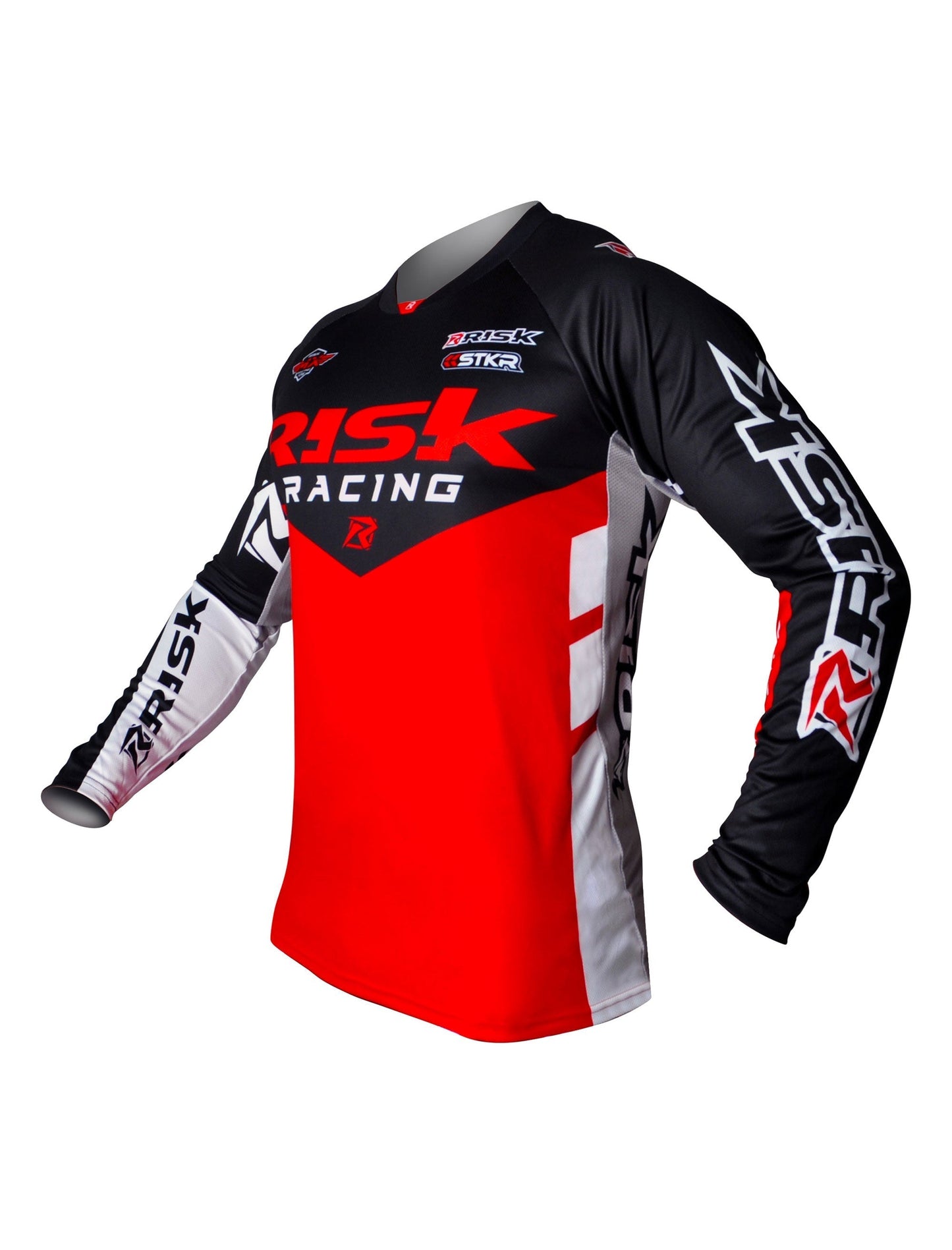 Risk Racing VENTilate V2 Jersey - Red/Black - Motocross Riding Gear - Front