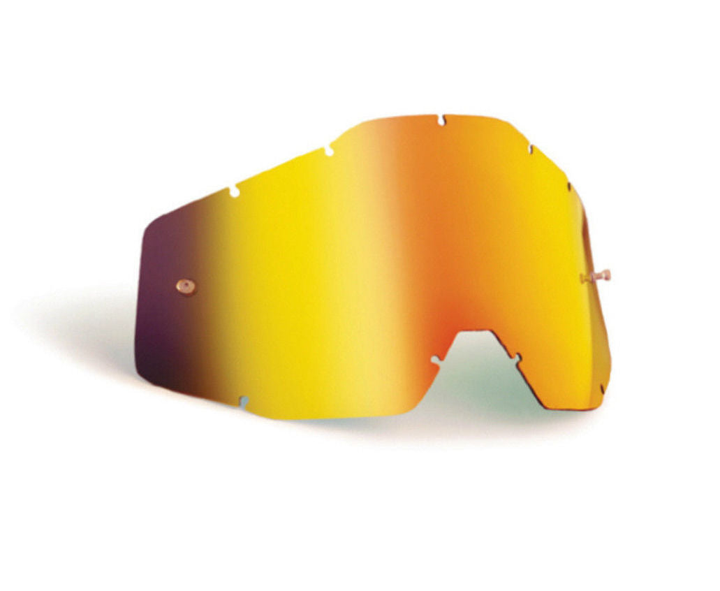 Goggle Shop 100% Mirror Tear off Lens, Fire