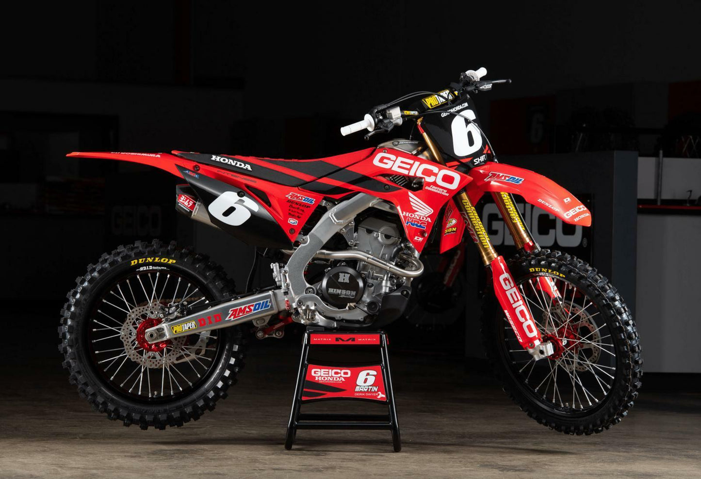 Enjoy Manufacturing Honda Graphics Kit CRF 250 R 2018 - 2021 CRF 450 R 2017 - 2020, Geico