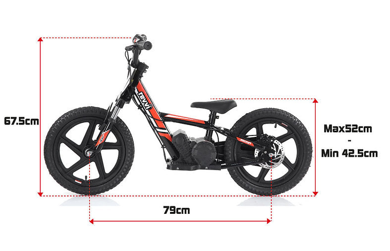 Revvi 16" Plus Electric Balance Bike - Blue - motocross4u