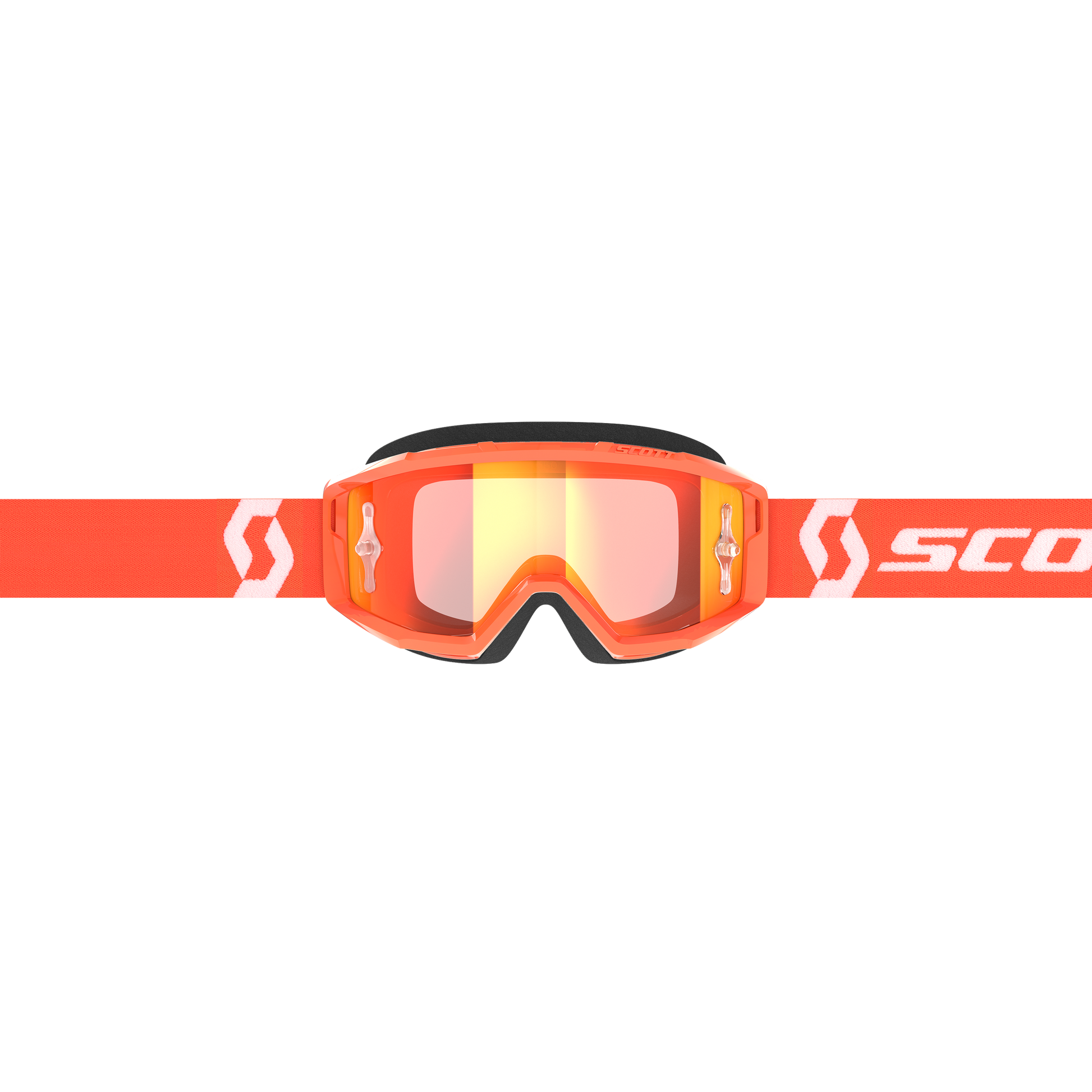 Scott Primal Goggle, Orange / White - Orange Chrome Works Lens - motocross4u