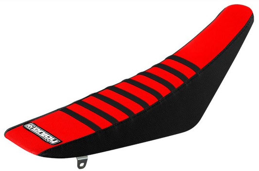 Enjoy Manufacturing Honda Seat Cover CR 125 CR 250 2002 - 2007 Ribbed, Red / Black / Red