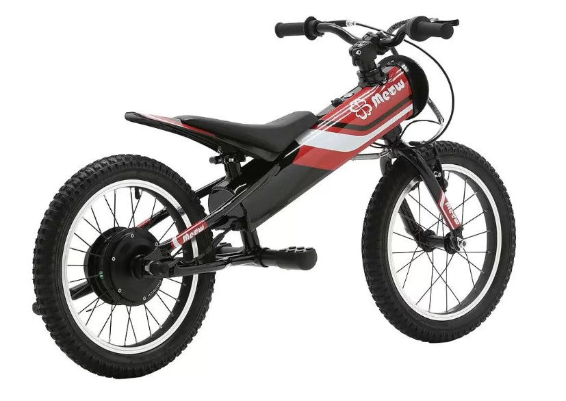 Yotsuba Black Kids 12" Electric Balance Bike Red / Blue - motocross4u